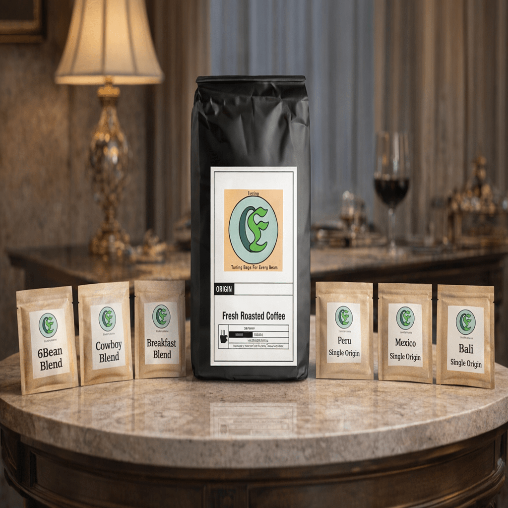 Best Sellers Sample Pack: 6Bean, Cowboy, Breakfast, Peru, Mexico, Bali - E - coffee