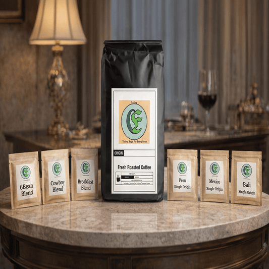 Best Sellers Sample Pack: 6Bean, Cowboy, Breakfast, Peru, Mexico, Bali - E - coffee