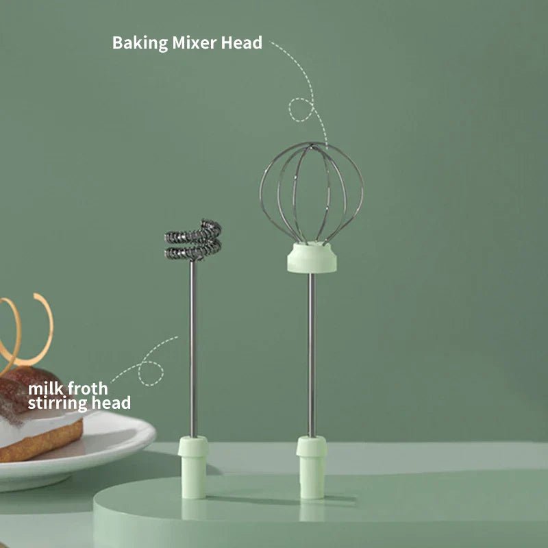 DecorBites™ Electric Milk Frother 3 Speeds Coffee Mixer Egg Beater Foam Maker - E - coffee