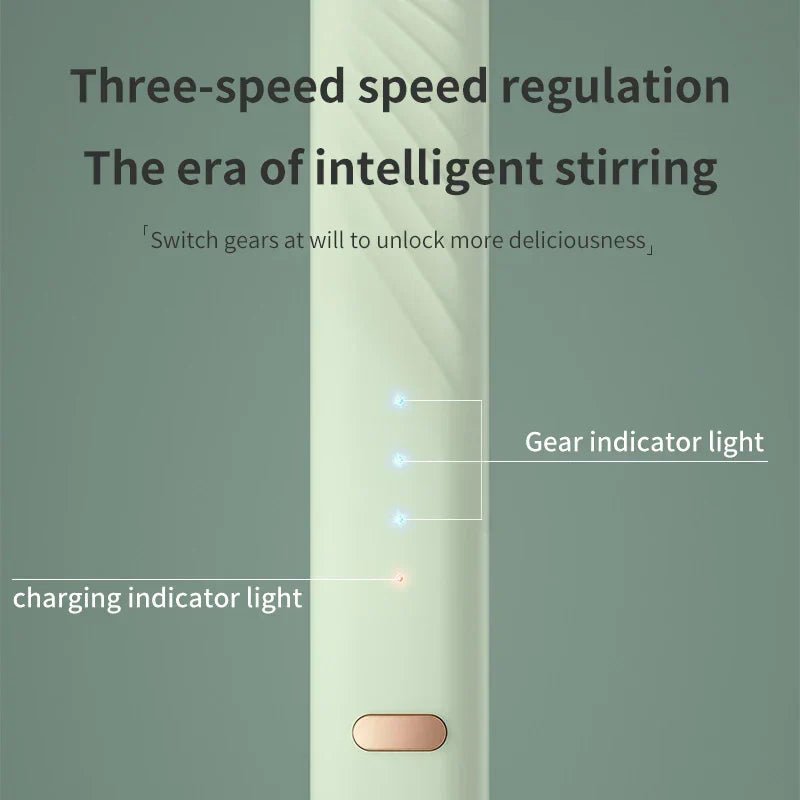 DecorBites™ Electric Milk Frother 3 Speeds Coffee Mixer Egg Beater Foam Maker - E - coffee